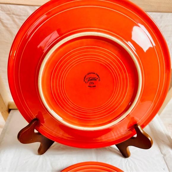 3 Piece Fiesta Persimmon Plates Modern Lead Free - Picture 6 of 11